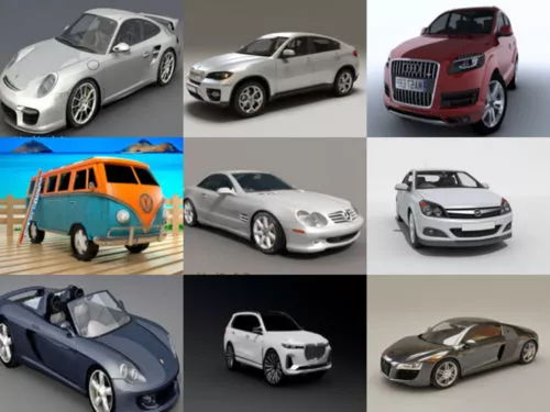 10 German Car Free 3D Models Collection