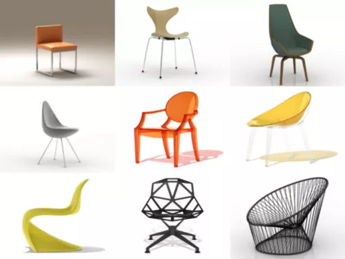 10 Modernism Chair 3D Models Collection