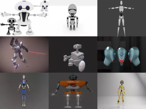 10 Robot Free Blender 3D Models – Week 2020-40