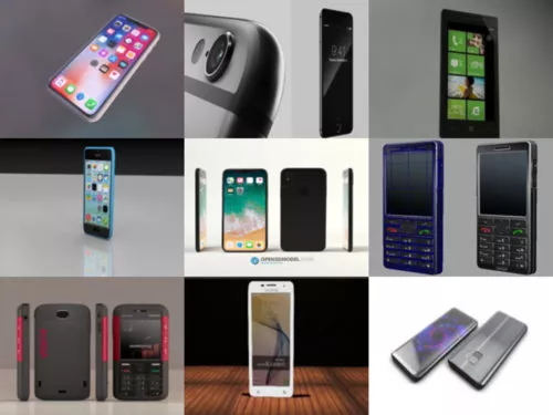 10 Smartphone OBJ Free 3D Models