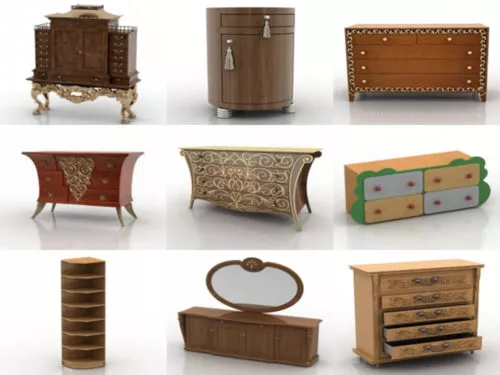 12 Wood Locker 3D Models – Week 2020-36 Collection