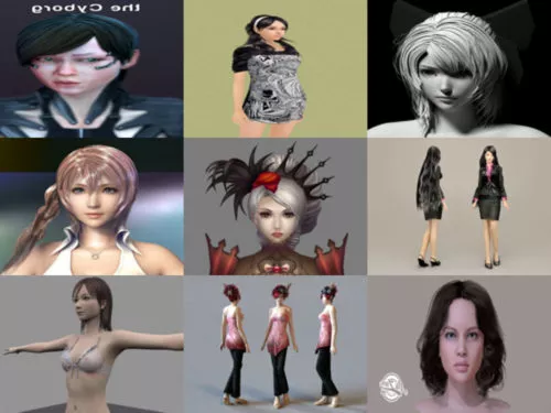 20 Realistic Girl 3D Models Collection