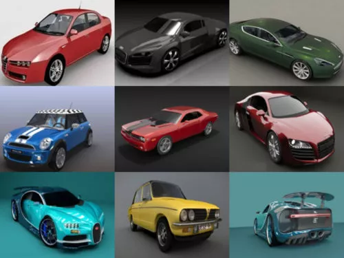 20 Blender Car 3D Models High Quality Collection