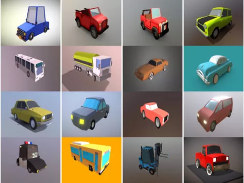 20 Cartoon Car Free 3D Models – Week 2020-40
