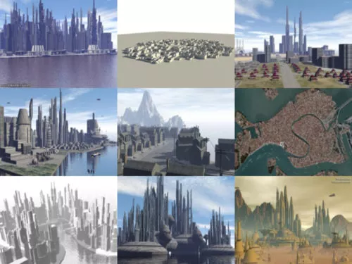 20 City Free 3D Models Collection