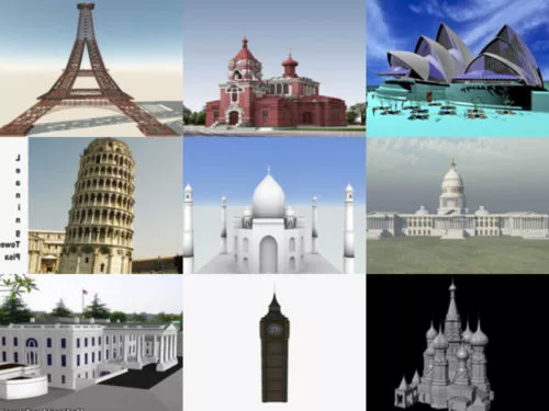 20 Famous Architecture Free 3D Models Collection
