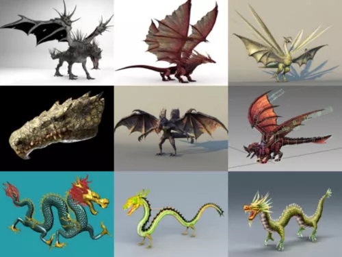 20 High Quality Dragon Free 3D Models