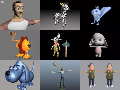 20 Maya Cartoon Character 3D Models – Week 2020-37 Collection