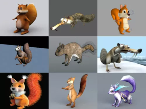 Top 12 Squirrel Free 3D Models Collection