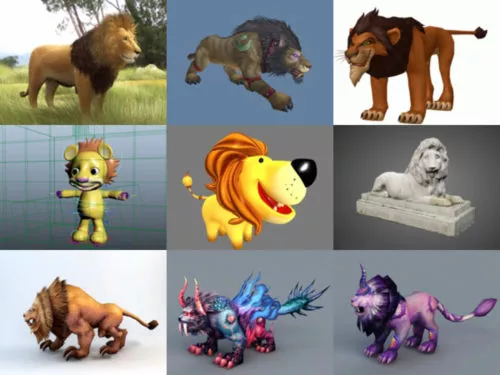 Top 15 3D Lion Collection Free 3D Models