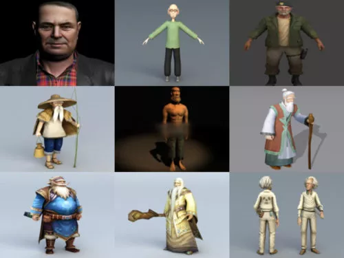 Top 15 Old Man 3D Models Collection