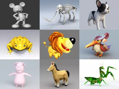 Top 20 Animal OBJ 3D Models – Week 2020-37 Collection