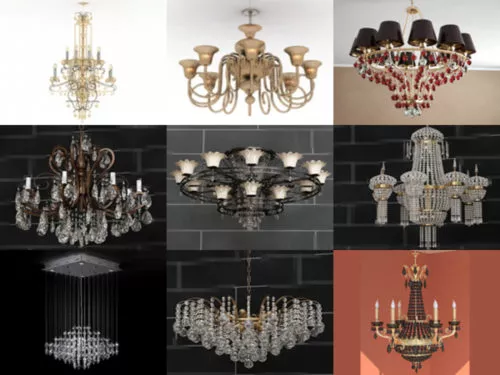 20 High Detailed Chandelier Free 3D Models – Week 2020-38