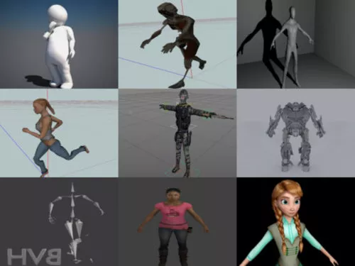 Top 20 Rigged Character Free 3D Models Collection