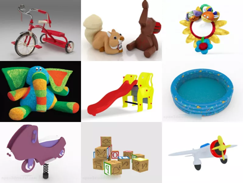 10 3ds Max Kid Toys 3D Models – Day 18 Oct 2020