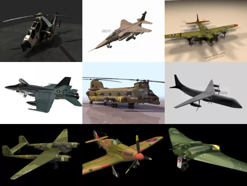 10 3ds Max Military Aircraft 3D Models – Day 18 Oct 2020