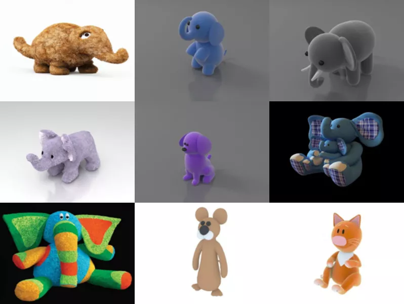 10 3ds Max Stuffed Toy 3D Models – Day 18 Oct 2020