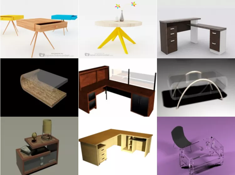10 3ds Max Table 3D Models – Day 15 Oct 2020