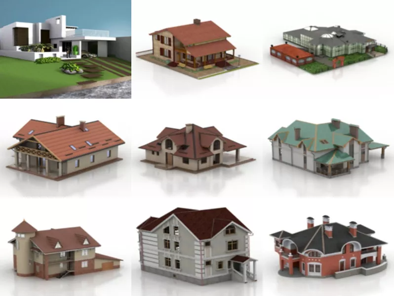 10 3ds Max Villa House 3D Models – Day 18 Oct 2020