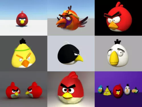 10 Angry Bird Game Free 3D Models