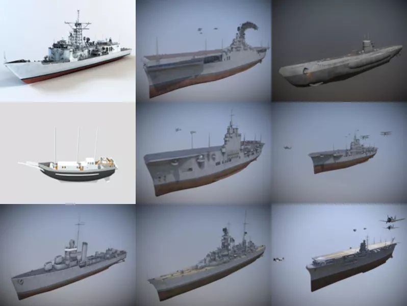 10 Blender Ship Free 3D Models – Week 2020-43