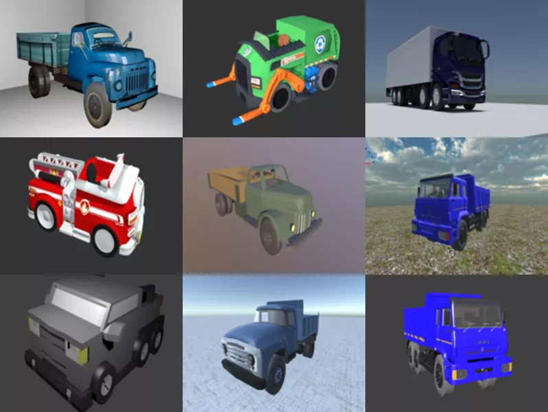 10 Blender Truck Free 3D Models – Week 2020-43