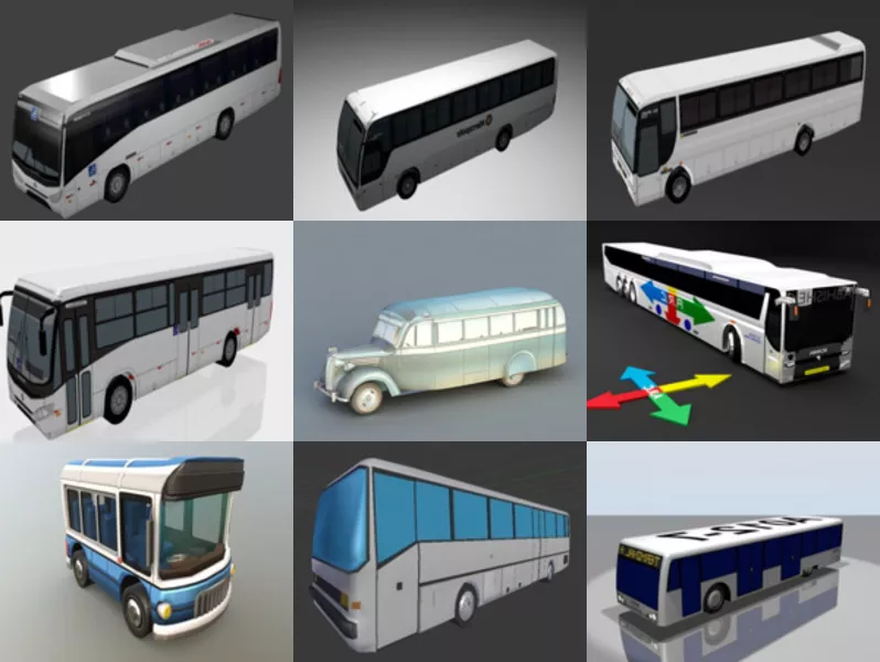 10 Blender Vehicle Bus 3D Models – Week 2020-43