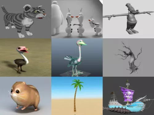 10 Cartoon Free OBJ 3D Models – Week 2020-40