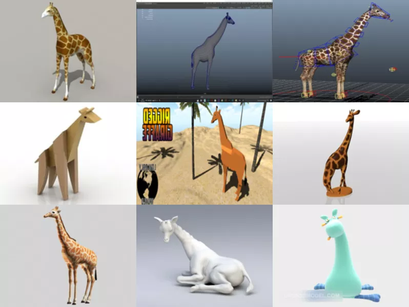 10 Giraffe 3D Models Collection – Week 2020-44