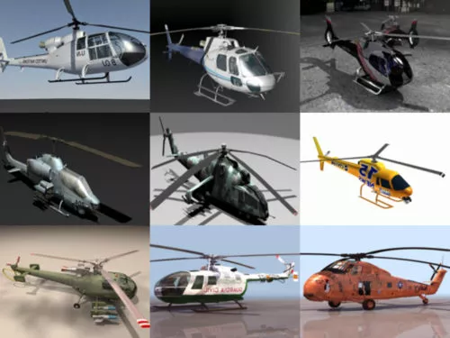 10 Helicopter Free 3D Models – Week 2020-41