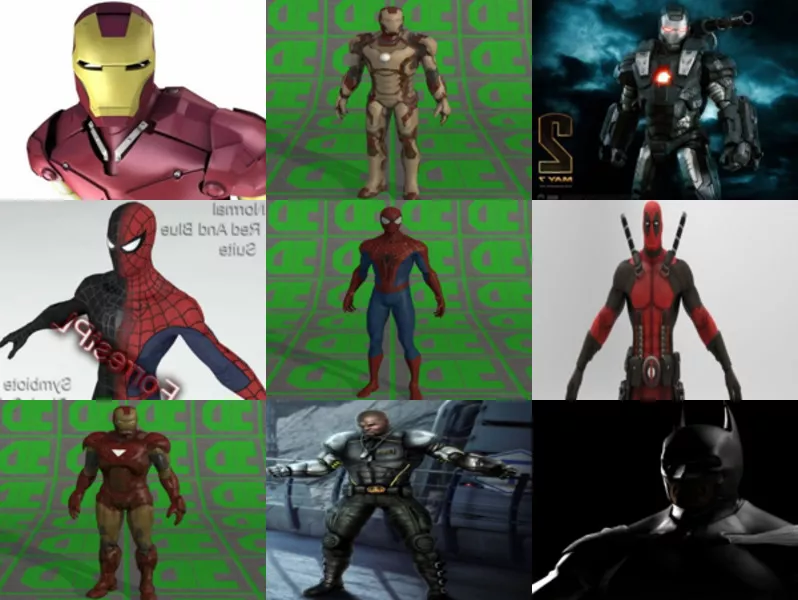 10 Heroes Man Character 3D Models – Week 2020-43