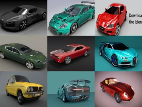 10 High Quality Car Free Blender 3D Models – Week 2020-40