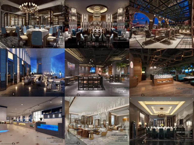 10 Hotel Restaurant 3D Models Collection – Week 2020-42