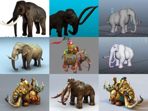 10 Mammoth 3D Models Free Download