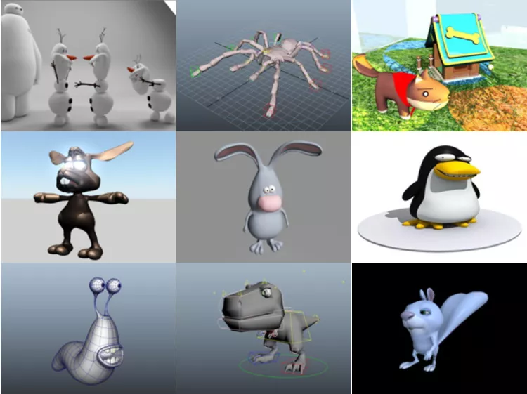 10 Maya Cartoon 3D Models – Day 15 Oct 2020