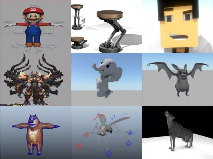 10 Maya Rigged 3D Models – Day 15 Oct 2020