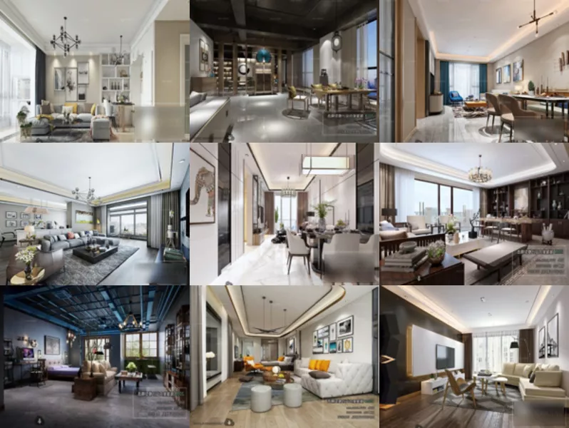 10 Apartment Living Room 3D Interior Scene – Week 2020-44