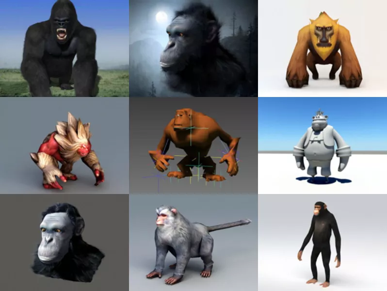10 Orangutan 3D Models Collection – Week 2020-44