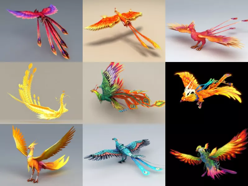 10 Phoenix 3D Models Collection – Week 2020-44