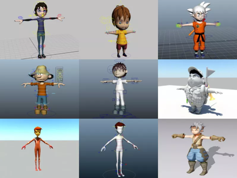 10 Rigged Boy Character 3D Models – Week 2020-43