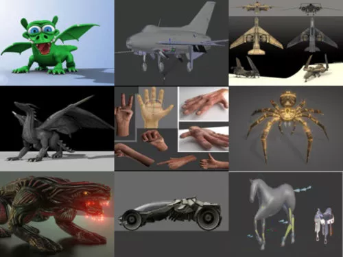 10 Rigged Free Blender 3D Models – Week 2020-40