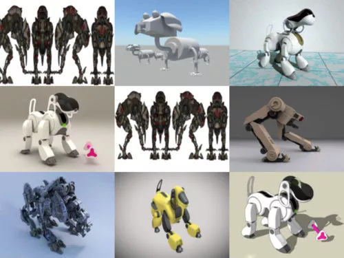 10 Robot Dog Free 3D Models Collection