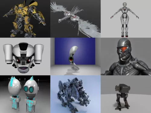 10 Robot Free OBJ 3D Models – Week 2020-40
