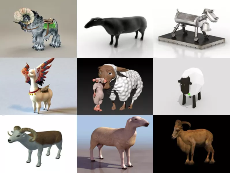 10 Sheep 3D Models Collection – Week 2020-44