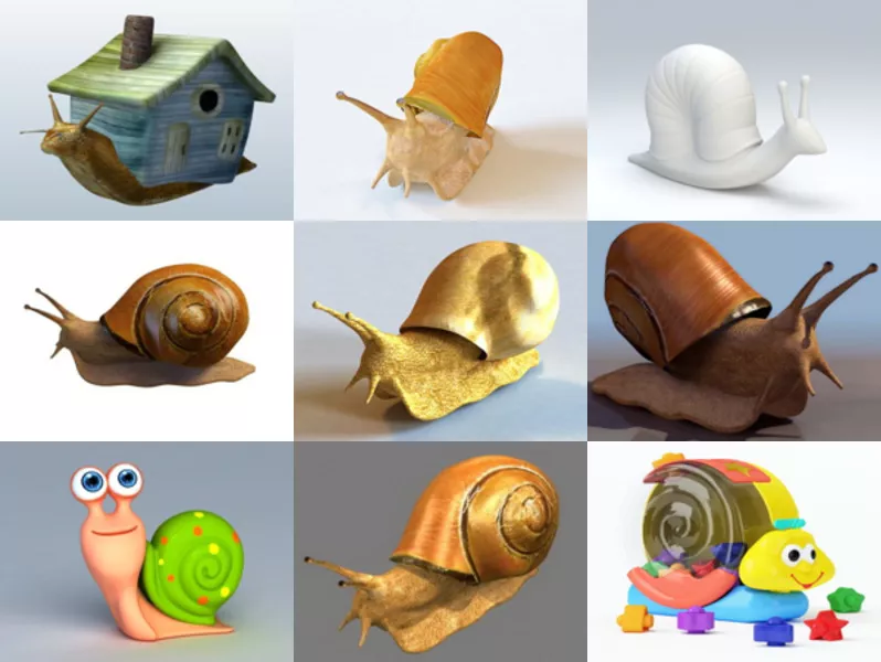 10 Snail 3D Models Collection – Week 2020-44