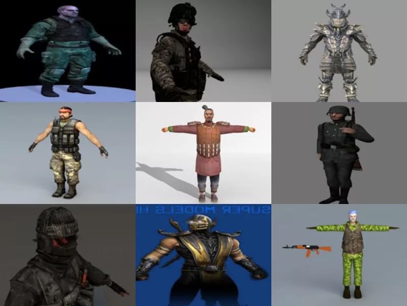 10 Soldier 3D Models Character Collection – Week 2020-44