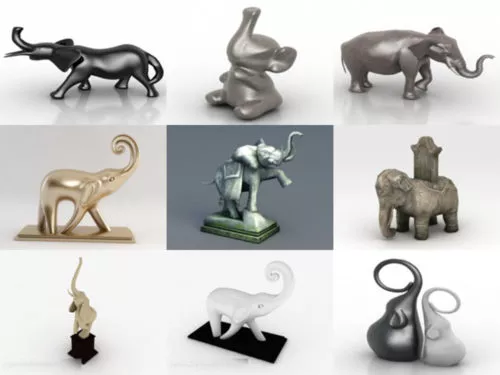10 Statue Elephant 3D Models Free Download