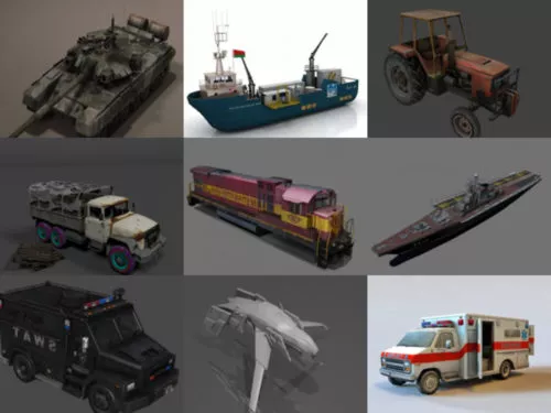 10 Vehicle Free OBJ 3D Models – Week 2020-40