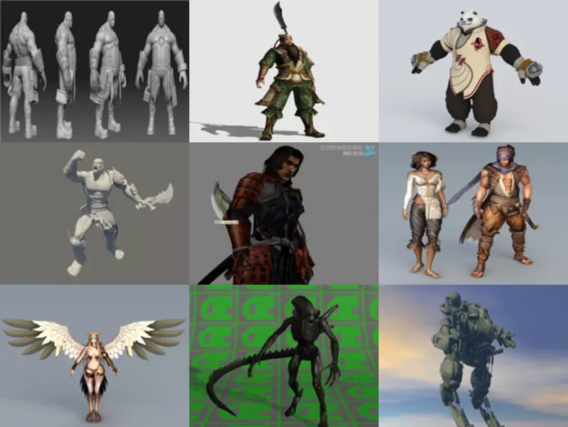10 Warrior 3D Models Character Collection – Week 2020-44