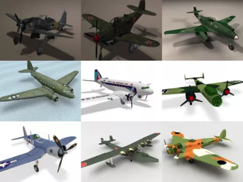 10 WW2 Aircraft Free 3D Models – Week 2020-41